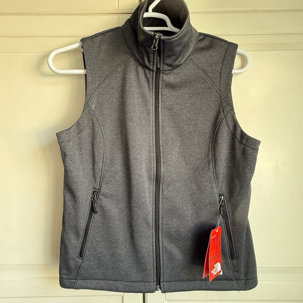 The North Face Ridgewall Full Zip Vest Womens Large Dark‎ Grey Heather